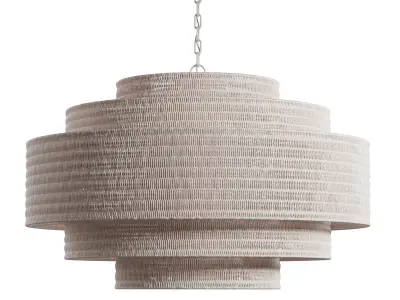 Paloma Chandelier Rattan Light Full Set - 3 Materials 3D Model Pack
