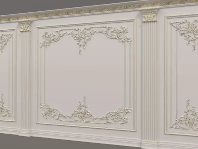 Wall Molding in Classic French style 55 3D model