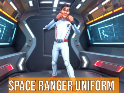 Space Ranger Uniform model pack Low-poly 3D model