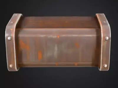 Rusty Metal Duct Low-poly 3D model