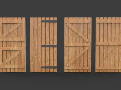 Wooden Gate  3D model