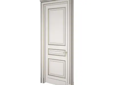 Classic door with gold patina 3D model