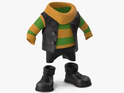  Cartoon Costume Black 