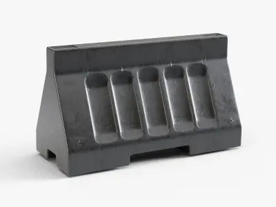 Crash Barrier Low-poly 3D model