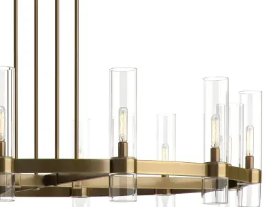 RESTORATION HARDWARE RAVELLE ROUND CHANDELIER Brass 3D model