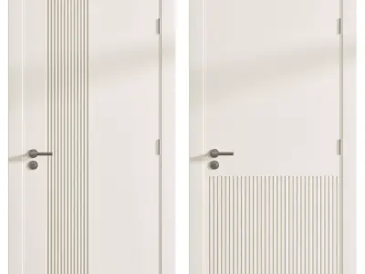 Modern interior doors set 3D model