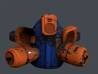 Gas mask helmet 3d model scifi Low-poly Low-poly 3D Low-poly 3D model