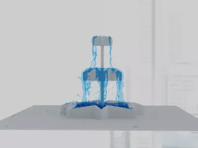 Fountain Low-poly 3D model