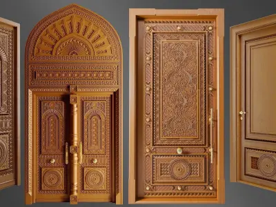 69 Arabic Ornament Brush  3D Model  4 Classic Door  3D model