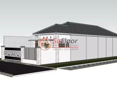 House 9x18m code 655 - Sketchup 3D model 3D model 3D model
