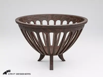 Cast Iron Fire Brazier 3D model