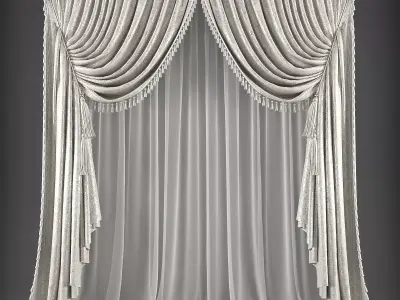 Curtain 3D model 336 Low-poly 3D model