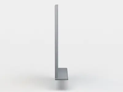 Window tv stand in stainless steel Low-poly 3D model