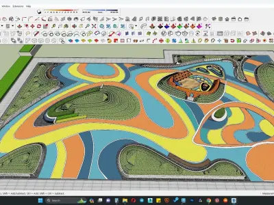 PLay area 3d model contours 3D model