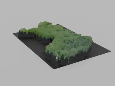 Finland Map Country Low-poly 3D model