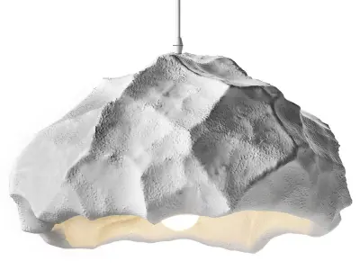 Hanging Pendant light rough rock resin 3D model
