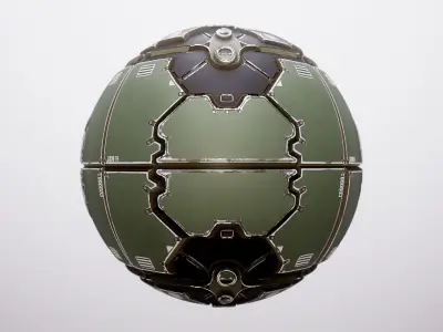 PBR Sci-Fi Spaceship Texture 21 Low-poly 3D model