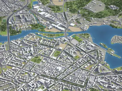 Potsdam - 3D City Model Low-poly 3D model