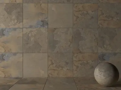Stone Wall Tiles Kayah Autumn 80x80 Set 1 Texture