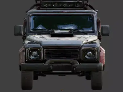 Post-Apocalyptic Survival SUV 3D Model Low-poly 3D model
