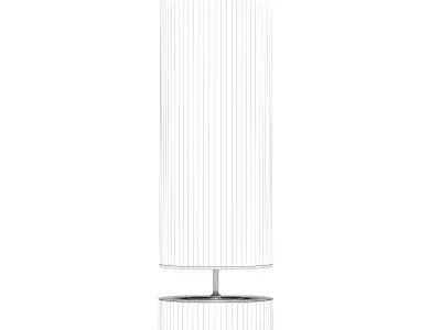 White Cylindrical Floor Lamp 3D Model 3D model