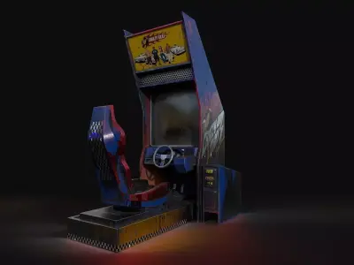 arcade game machine Low-poly 3D model