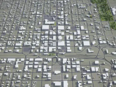 Abilene - City 3D Model Low-poly 3D model