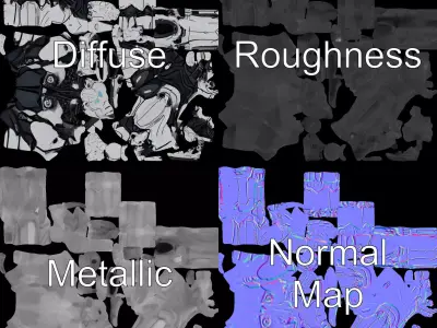 Advanced Humanoid Robot Model Pack with Articulated Features Low-poly 3D model