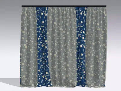 Curtain Low-poly 3D model