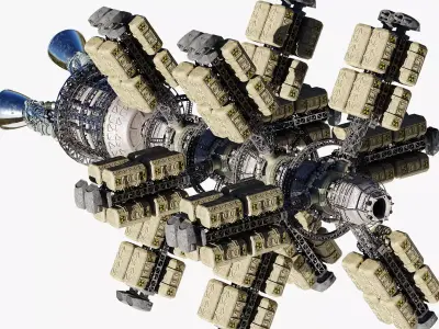 Cargo Spaceship 3D model