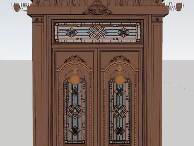 Classic Wood Door 3D model
