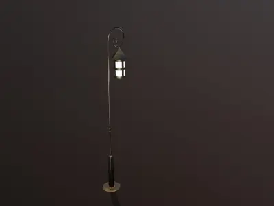 Lantern outdoor PBR low poly game ready Low-poly 3D model