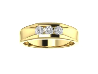 Solitaire Women Engagement Ring 3dm STl OBJ FBX Render 3D print model