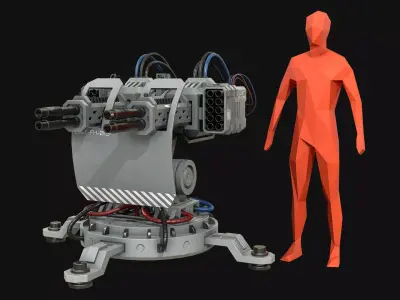 Turret Concept-2-Grey 3D model