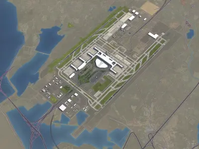 Wuhan - Tianhe Airport - WUH Low-poly 3D model