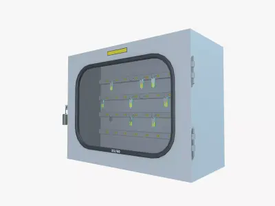 Key storage box Low-poly 3D model