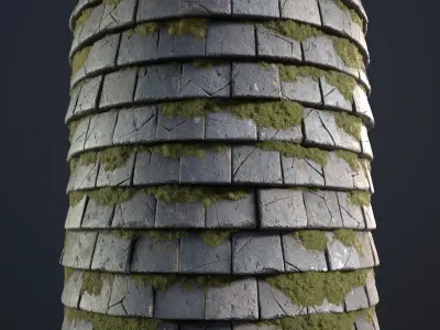 PBR Roof Tile Generator Texture