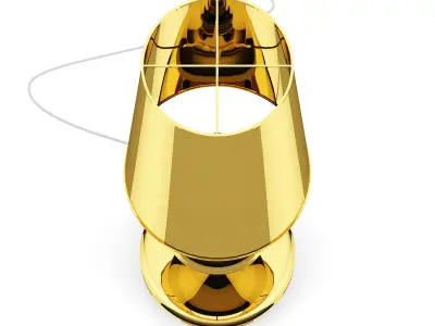 Golden Desk Lamp 3D model