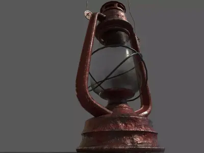 Old lamp  3D model Low-poly 3D model