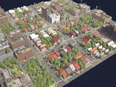 Realistic Realistic Unity City 4 Low-poly 3D model