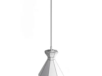 Octagonal concrete lamp Free 3D model