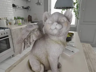 Dog and Cat Angels Photorealistic PBR Pack 