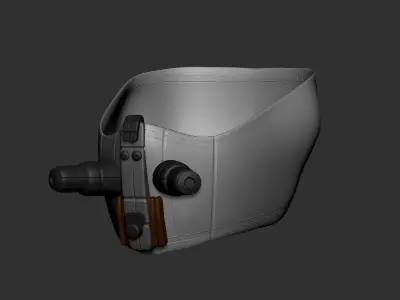 gas mask helmet scifi high poly sculpt 3D model