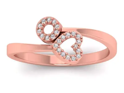 Solitaire Wedding Engagement Women Light Weight Rings 3D print model 4