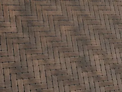 Antique Dark Wood Basket Weave Panel PBR Seamless Texture