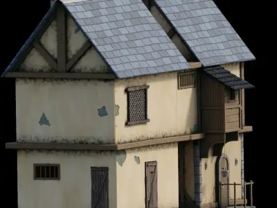fantasy Stylized Medieval House b5 3D model