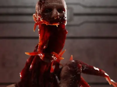 Dead Space Necromorph Low-poly 3D model