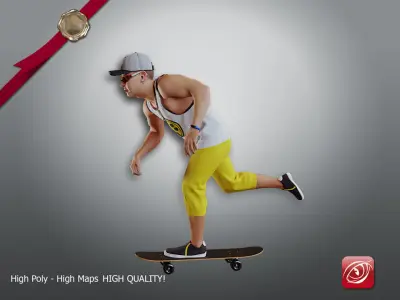 Skater Male A CC 21 30 004 3D model