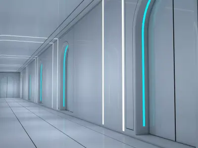 Futuristic Interior 3D model