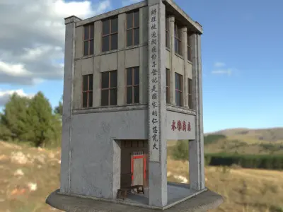 old shop Low-poly 3D model